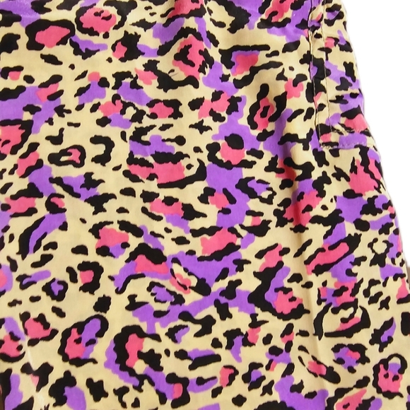 KARMA Hwy Silky Relaxed Palazzo Jumper Purple Leopard NWT OS - Picture 3 of 8